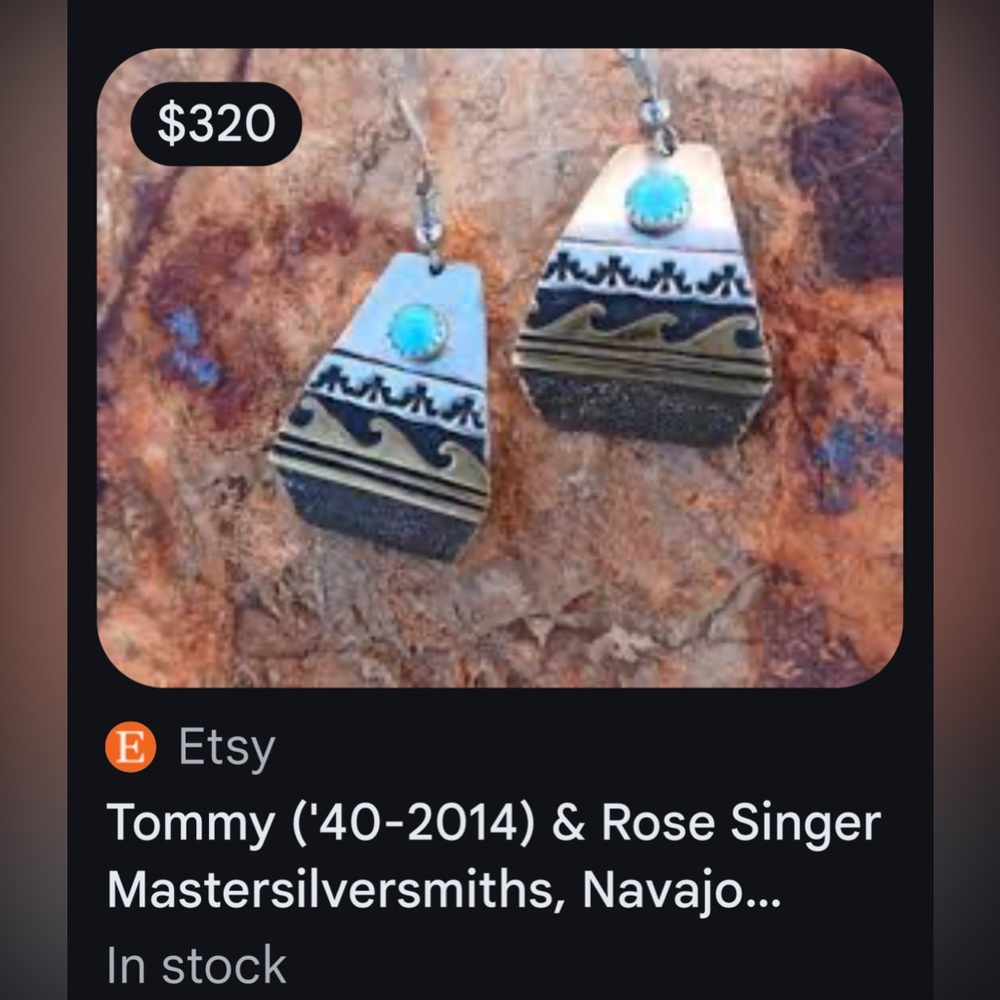 T&R Singer Navajo Earrings - Picture 5 of 5